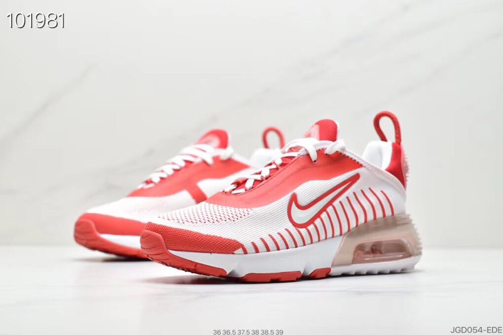 2020 Nike Air Max Vapormax 2090 Flyknit White Red For Women